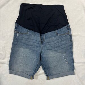 Isabel Denim Maternity Shorts (14)